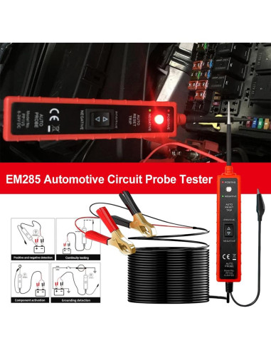 Probador de Circuito Automotriz Svzadipe 6-24V DC 4.88m Rojo