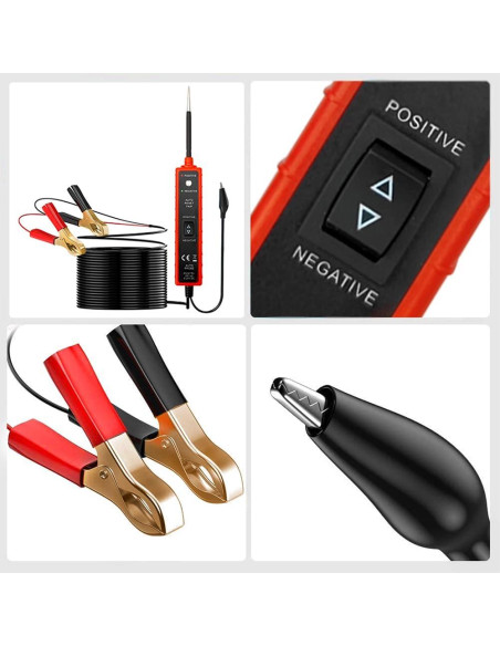 Probador de Circuito Automotriz Svzadipe 6-24V DC 4.88m Rojo Probador de Circuito Automotriz Svzadipe 6-24V DC 4.88m Rojo