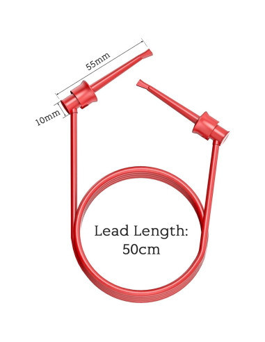Clips de Gancho de Prueba Goupchn 5PCS Silicona 50cm