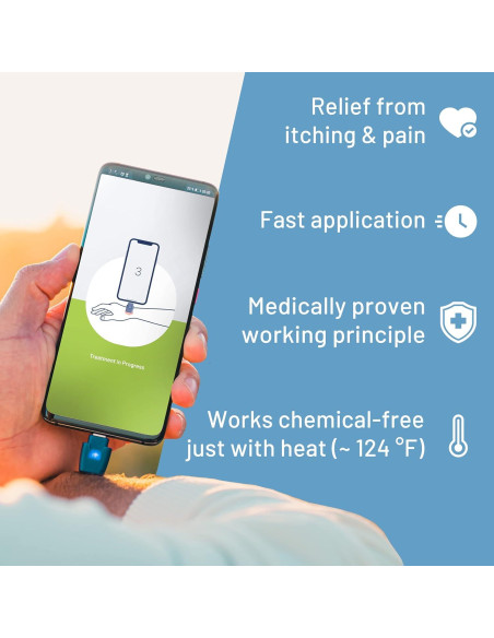 Calentarlo Sanador de Picaduras de Insectos USB-C para iPhone y Android Calentarlo Sanador de Picaduras de Insectos USB-C para iPhone y Android