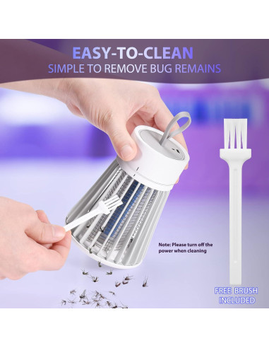 Trampa Eléctrica de Mosquitos YOOYHHOME Recargable USB Gris