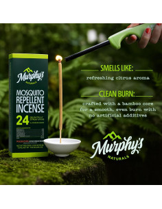 Incienso Repelente de Mosquitos Murphy's Naturals 24 Unidades 2