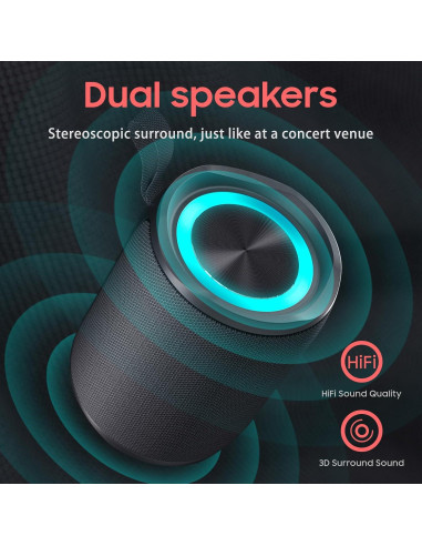Altavoz Inalámbrico Portátil PEICHENG 06A Bluetooth 5.3 IPX5