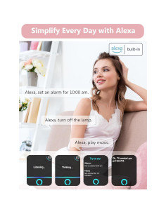 Reloj Inteligente KALINCO Rosa Pastel 44mm con Alexa y Fitness 2