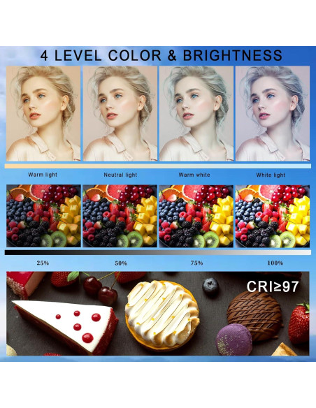 Luz de Selfie Magnética IUDSMKO con Espejo y LED Ajustable Luz de Selfie Magnética IUDSMKO con Espejo y LED Ajustable