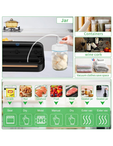 Sellador de Alimentos Automático XLMYS AP-18 125W Compacto