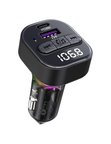 Transmisor FM Bluetooth 5.3 SYENGKKY con Cargador Type-C 30W