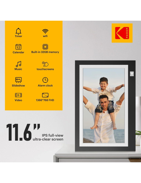 KODAK Marco Digital WiFi 11.6" HD 32GB Pantalla Táctil KODAK Marco Digital WiFi 11.6" HD 32GB Pantalla Táctil