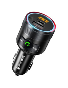 Transmisor FM Bluetooth 5.4 Syncwire para coche 38W Carga Rápida