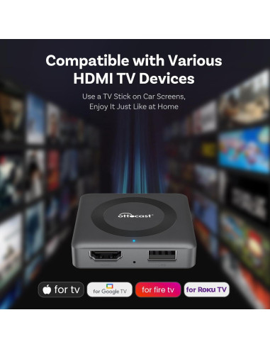 Adaptador CarPlay Inalámbrico OTTOCAST Car TV Mate Pro 1080P
