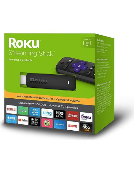 Roku Stick de Streaming GEN6 con Control Remoto por Voz - Negro Roku Stick de Streaming GEN6 con Control Remoto por Voz - Negro