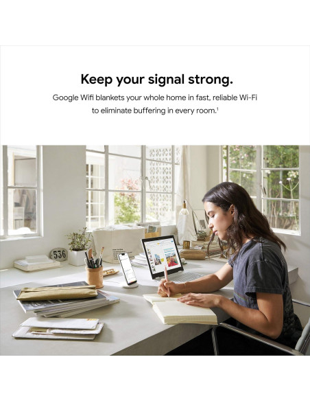 Router Google Wifi AC1200 - Sistema Mesh WiFi - Cobertura 139 m Router Google Wifi AC1200 - Sistema Mesh WiFi - Cobertura 139 m