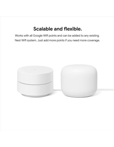 Router Google Wifi AC1200 - Sistema Mesh WiFi - Cobertura 139 m