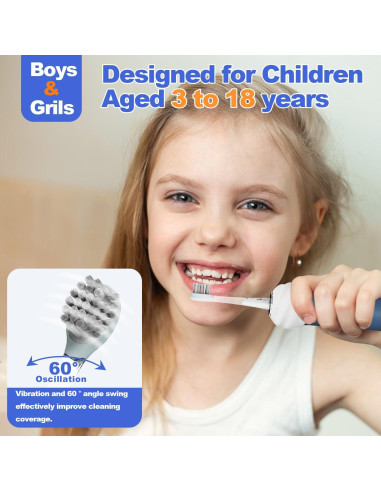 Cepillo de dientes eléctrico Acelike 101 para niños - Azul