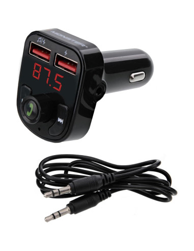 Transmisor FM Bluetooth Monster con 2 puertos USB 3.1A