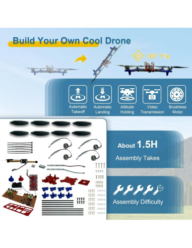 Drone DIY Quadrotor HYIC con Motor Sin Escobillas y Flotación Óptica