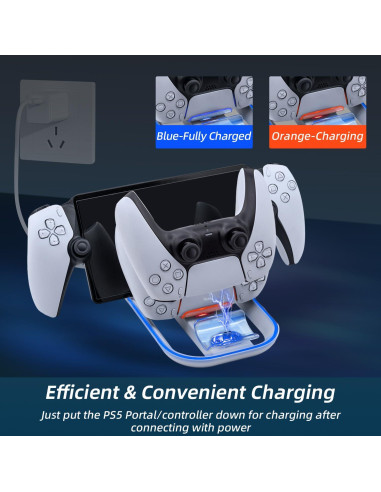 Estación de Carga Mcbazel para PS Portal y Controladores PS5 - RGB