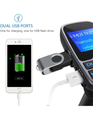 Transmisor FM Bluetooth Inalámbrico Vanson T11 con USB