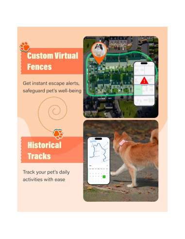 Rastreador GPS para Mascotas GlocalMe PetPhone Rosa