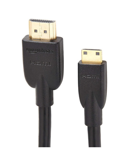 Cable Mini HDMI a HDMI Amazon Basics 1.83 m Alta Velocidad Negro Cable Mini HDMI a HDMI Amazon Basics 1.83 m Alta Velocidad Negro