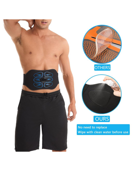 Estimulador Muscular EMS Ruszoaer Cinturón Abdominal Azul Estimulador Muscular EMS Ruszoaer Cinturón Abdominal Azul