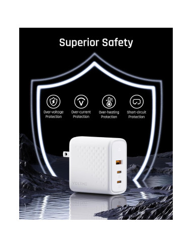 Cargador de Pared VOLTME 100W GaN III USB-C Plegable