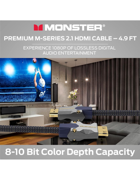 Cable HDMI 2.1 Monster M-Series 1.49 m 8K 48 Gbps Cable HDMI 2.1 Monster M-Series 1.49 m 8K 48 Gbps