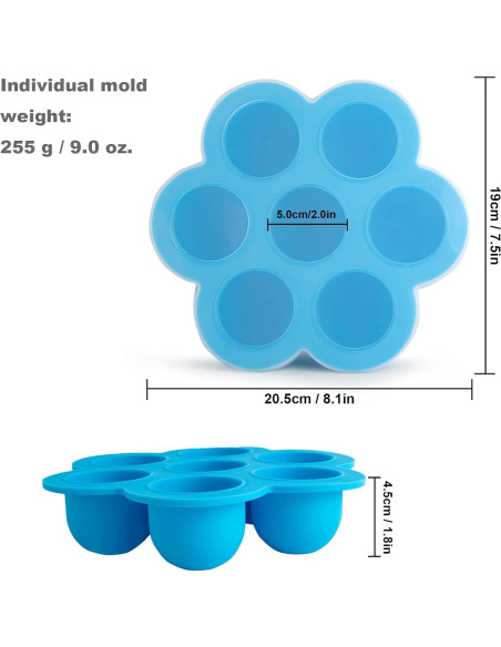 Molde de Silicona CHuangQi para Huevo y Muffins 2 Piezas Molde de Silicona CHuangQi para Huevo y Muffins 2 Piezas