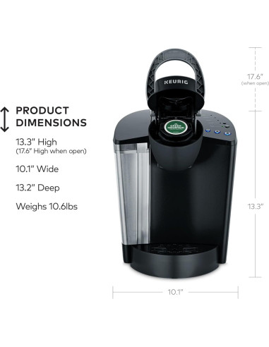 Cafetera K-Classic Keurig 1 Porción 1.42L Automática Negra