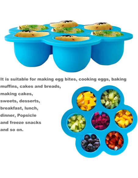 Molde de Silicona CHuangQi para Huevo y Muffins 2 Piezas Molde de Silicona CHuangQi para Huevo y Muffins 2 Piezas