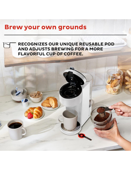 Cafetera de una sola porción Instant Pot Blanca 1.18L Cafetera de una sola porción Instant Pot Blanca 1.18L