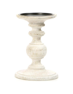 Soporte de Vela de Pilar de Madera Blanca Hosley 17.8 cm
