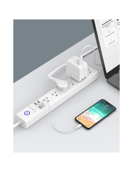 Regleta de Sobretensión AUOPLUS 6 Salidas y 4 USB 1.83m Regleta de Sobretensión AUOPLUS 6 Salidas y 4 USB 1.83m