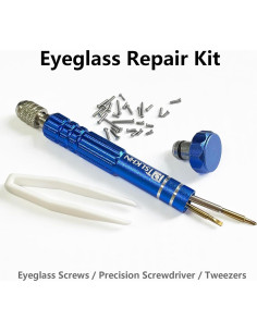 Kit de Reparación de Gafas PTSLKHN 2 en 1 con Tornillos 2