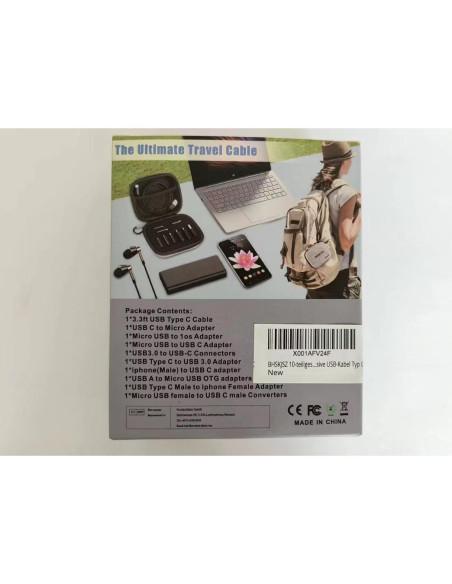 Kit de Adaptadores USB Tipo C BHSKJSZ 10 Piezas con Estuche Kit de Adaptadores USB Tipo C BHSKJSZ 10 Piezas con Estuche