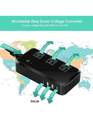 Convertidor de Voltaje 2300W Easton VC002001 con USB