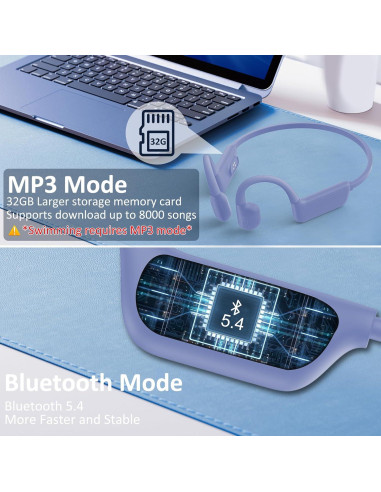 Auriculares de Conducción Ósea MARLALL S800 IP68 para Natación