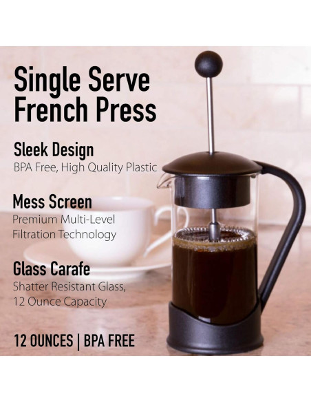 Cafetera Prensa Francesa Clever Chef 2 Tazas Negra 0.4L Cafetera Prensa Francesa Clever Chef 2 Tazas Negra 0.4L