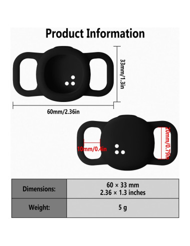 Funda de Silicona Geiomoo para Etiqueta Tile 2024 - Negra