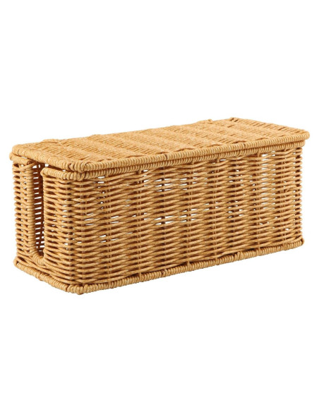 Caja de Gestión de Cables de Ratán Hecha a Mano 31x12x13 cm Caja de Gestión de Cables de Ratán Hecha a Mano 31x12x13 cm
