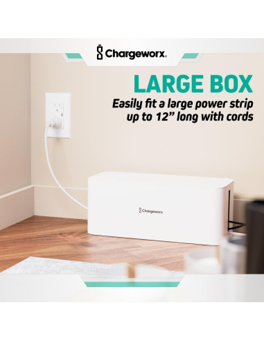 Set de Organizador de Cables ChargeWorx - 2 Cajas Blancas