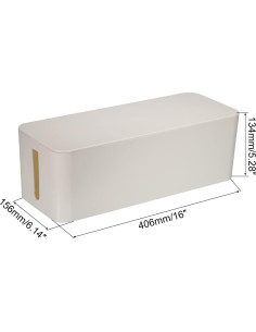 Caja Organizadora de Cables MECCANIXITY Grande Blanca 2