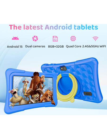 Tableta para Niños aiprotablet K07 Pro 7" Android 15 8GB+32GB Tableta para Niños aiprotablet K07 Pro 7" Android 15 8GB+32GB