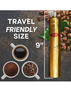 Molinillo de Café Manual Sozen de Latón 22.86 cm Ajustable 2