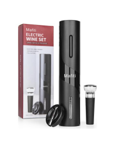 Abridor de Vino Eléctrico Mafiti 2 en 1 con Tapón