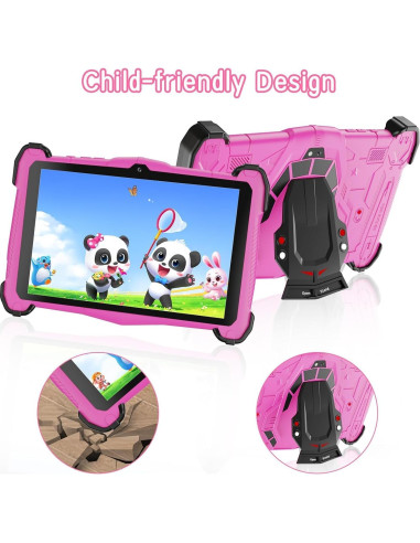 Tableta Android 14 Fivahiva 7" para Niños 8GB/64GB Rosa
