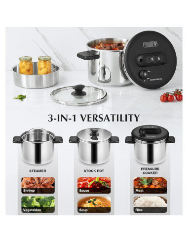 Olla de Presión KOCH SYSTEME CS Acero Inoxidable 6.3L