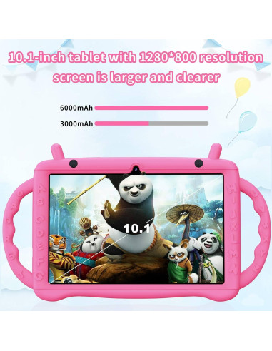 Tableta Semeakoko 10.1" Android 14 Niños 10GB RAM 64GB Rosa