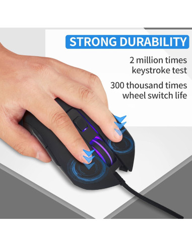 Ratón USB Tipo C IULONEE Ergonómico 2400 DPI Silencioso
