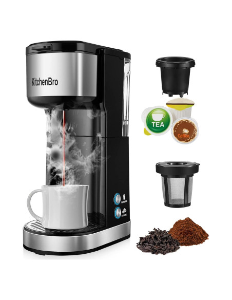 Cafetera KitchenBro CM-100 2 en 1 K Cup y café molido Cafetera KitchenBro CM-100 2 en 1 K Cup y café molido
